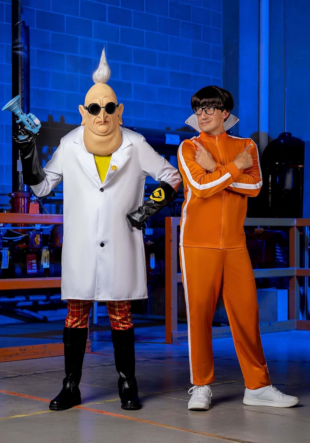 Adult Dr. Nefario Costume | Men's Despicable Me Movie Gru's Gadgeteer Supervillain Outfit with Lab Coat, Mask, Pants, Gloves - Image 6