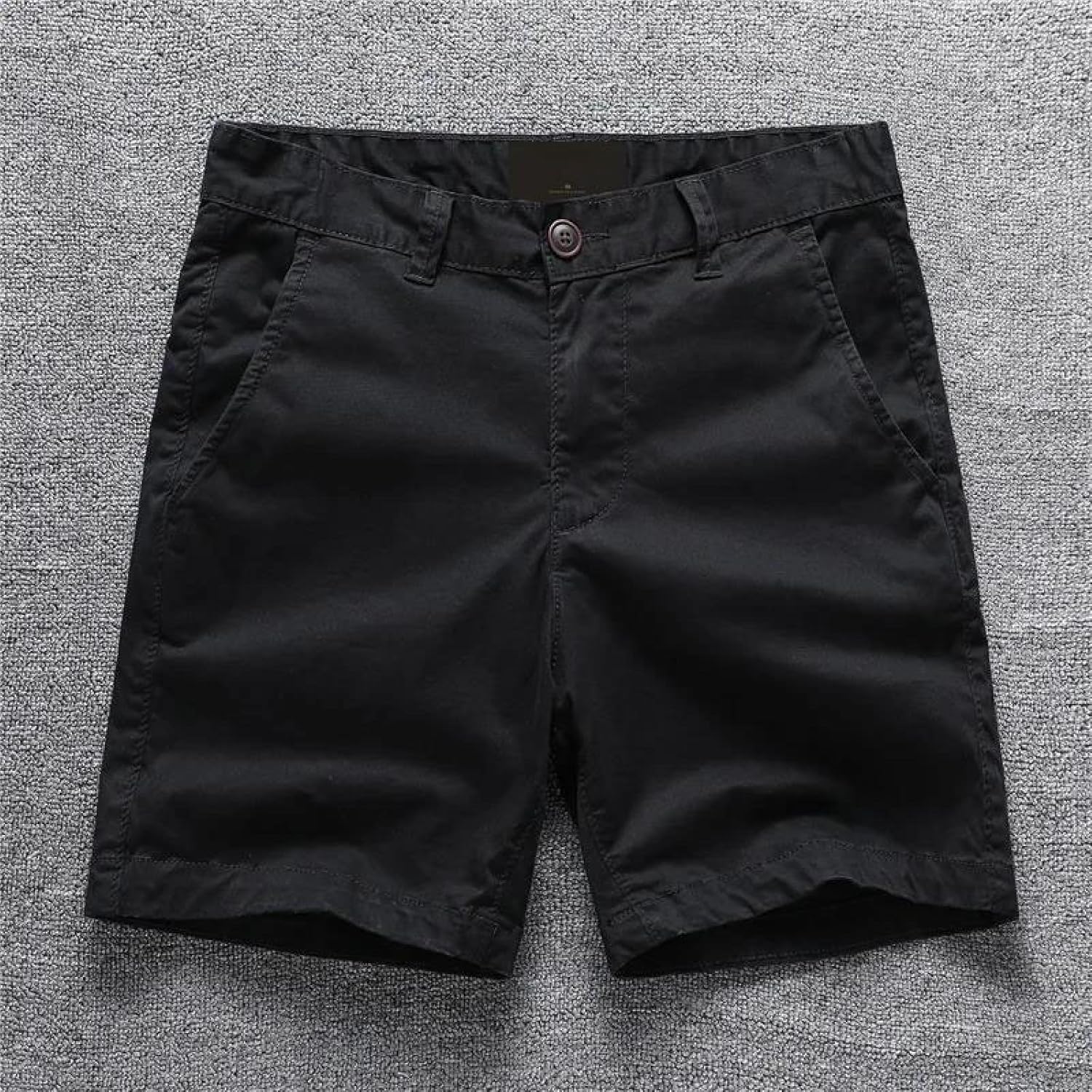 Men's Summer Solid Color Cargo Shorts Casual Lightweight Shorts with Pockets for Daily Wear