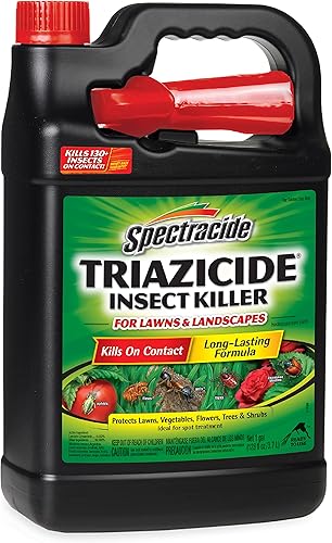 Spectracide Asesino de insectos triazicidas para césped y paisajes, listo para usar, 1 galón, paquete de 4