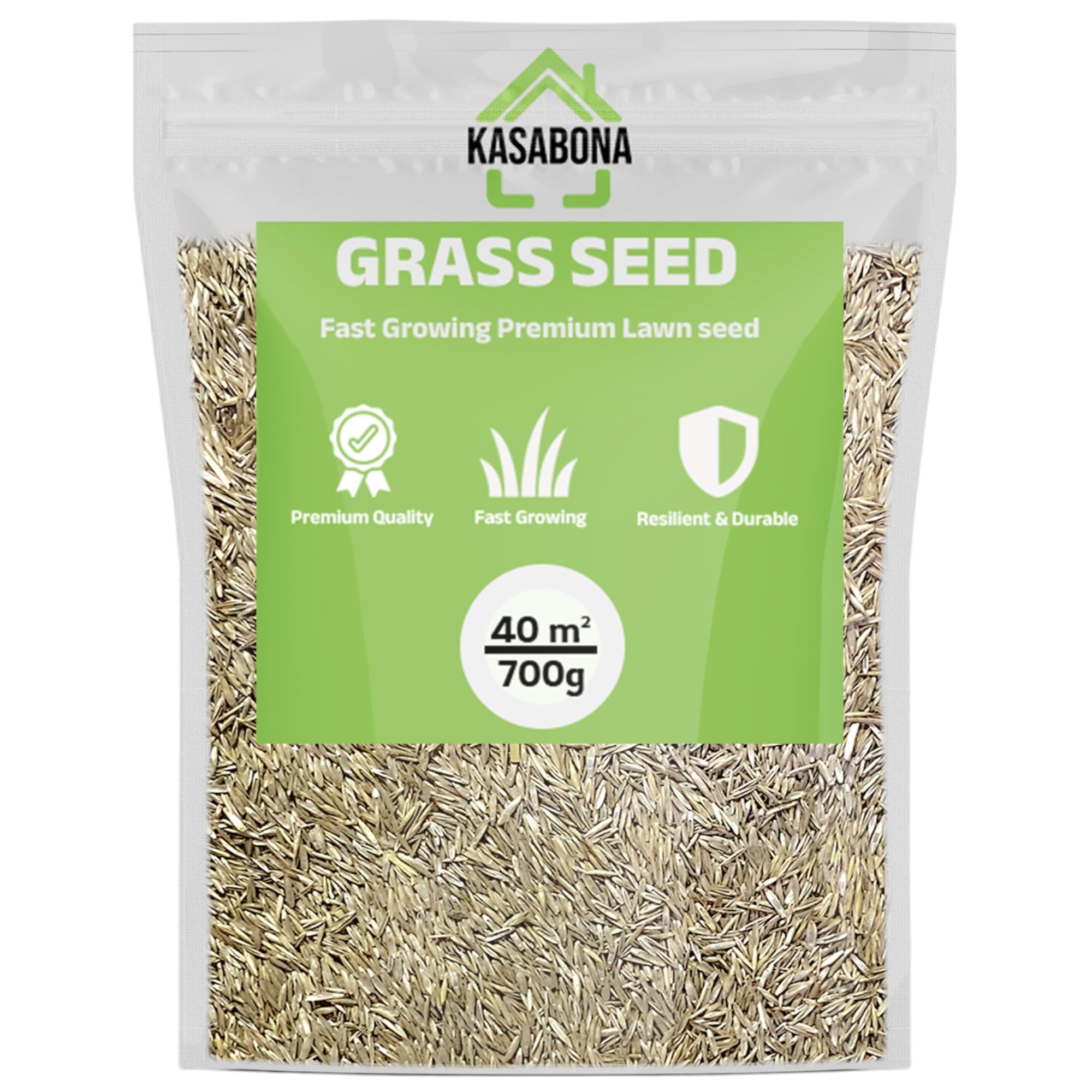 Grass Seed 700g Covers Upto 40m2 Fast Growing Premium Quality Hard Wearing Resilient & Durable Lawn Seeds Suitable for UK Climate