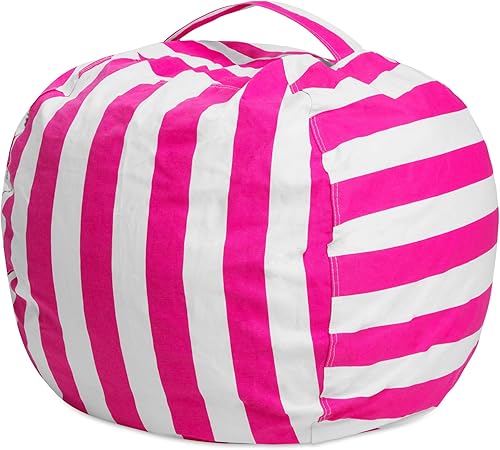 Miniatura 83 de Posh Funda de Silla Puf Rellenable para Almacenamiento de Animales de Peluche para Niños - Organizador de Juguetes Infantiles, Grande-38 - Lona