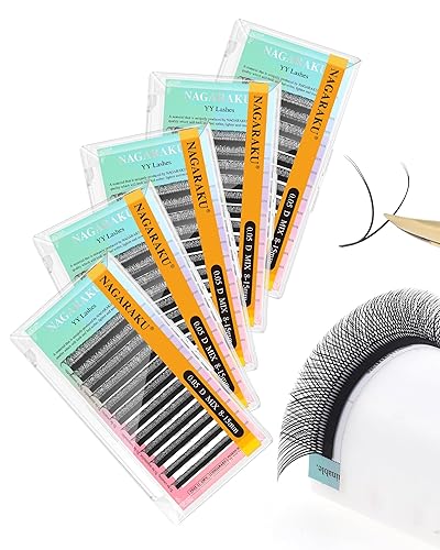 Miniatura 99 de NAGARAKU YY Extensiones de Pestañas de Alta Capacidad 54 Filas 0.07 D Rizado 7-15mm Longitud Mixta Suministros Y Pestaña 4D Volumen Ruso Cruzado YY