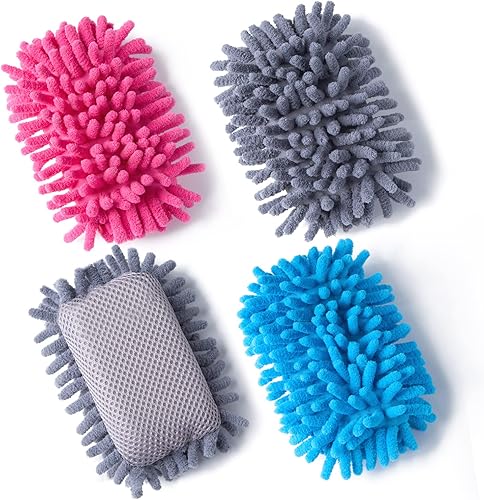 Miniatura 8 de 4 piezas de borrador de pizarra blanca de microfibra, lavable, borrador en seco para tiza, suministros para profesores de aula, hogar y oficina