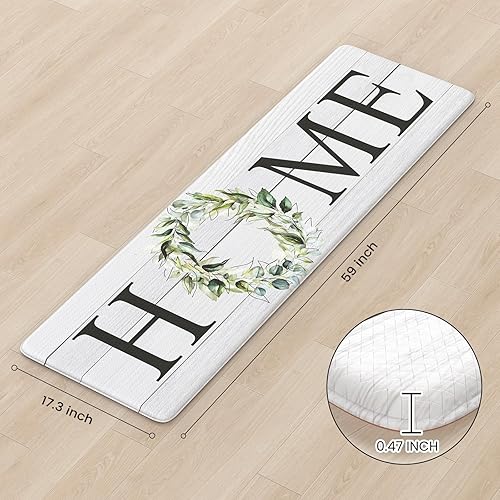Miniatura 5 de KIMODE Tapete de cocina estilo rústico, 17.3 x 59 pulgadas, antifatiga, antideslizante, impermeable, para fregadero, lavandería