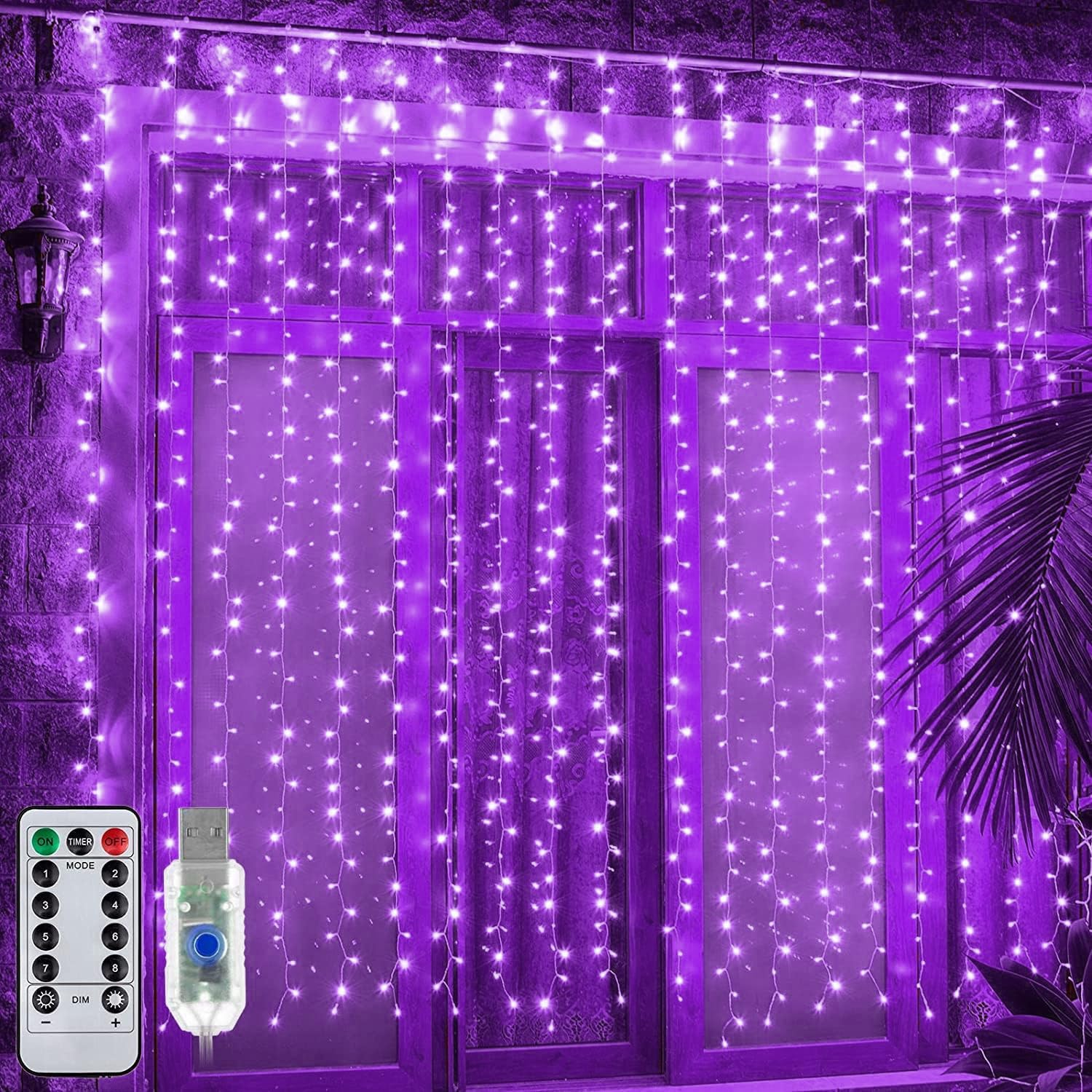 MIRADH 300 Led Fairy Curtain Lights 1 Meters With Remote Control Adjustable Brightness,Usb Operated For Home Decoration,Diwali Decoration,Bedroom Outdoor Birthday Balloon Decoration(Purple) (B0DFX3K2CW) Amazon Price History, Amazon Price Tracker