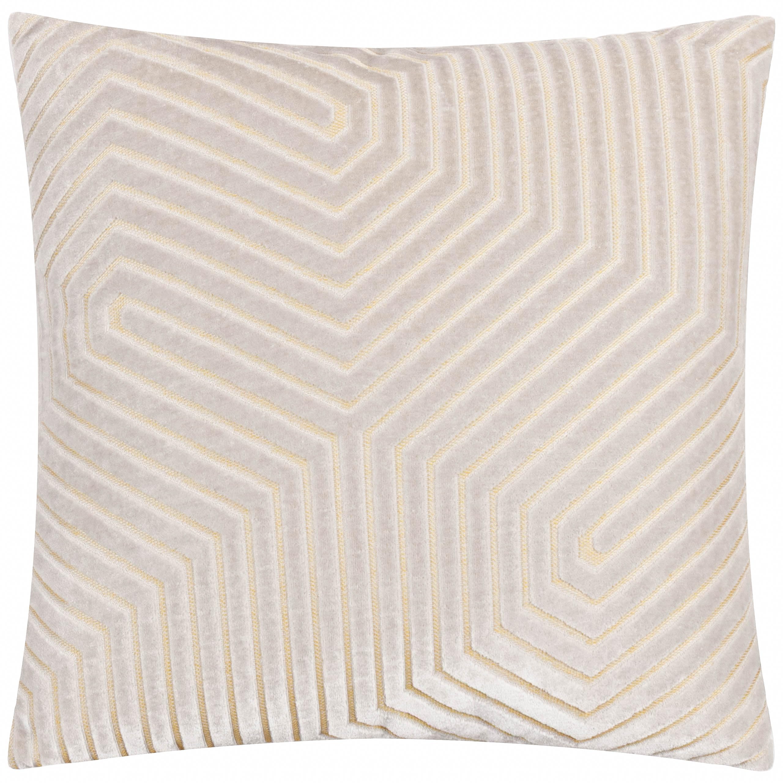 Paoletti Evoke Cut Velvet Feather Filled CushionOyster45 X 45Cm from B&Q