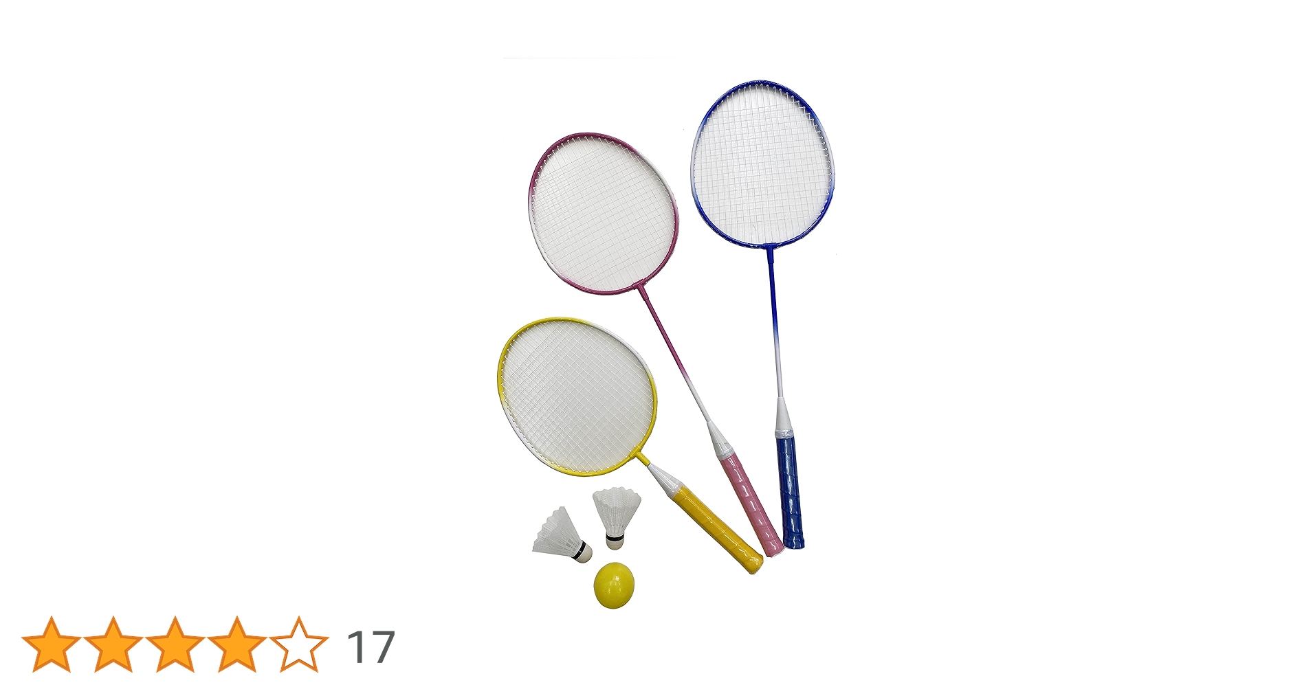 バドミントン折れラケット 3本セット Amazon | SPOSPO(スポスポ) ファミリーバトミントン3本セット