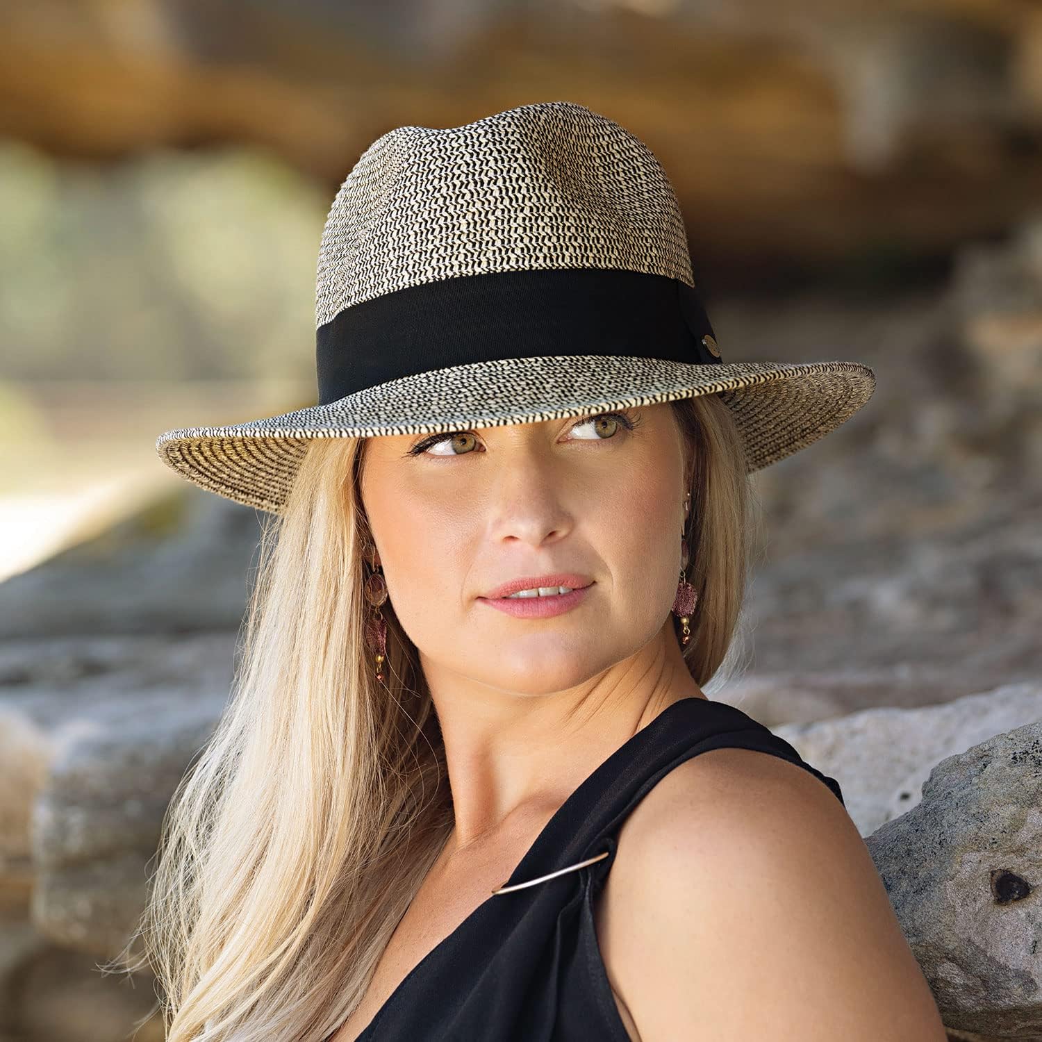 Wallaroo Hat Company Women's Josie Fedora – UPF 50+ Sun Protection, Wide Brim, Packable and Adjustable