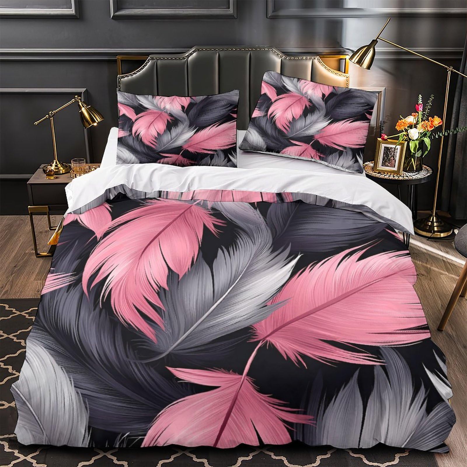 Housse de couette plumes hypoallergique soulage les peaux sensibles avec sa microfibre 140x200