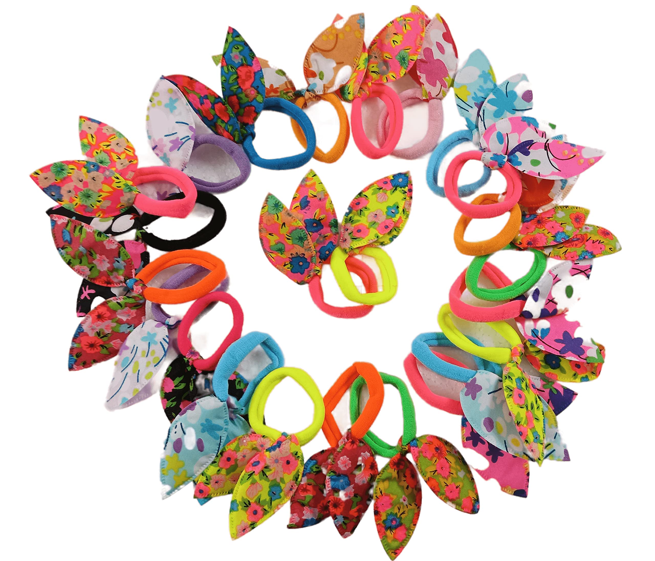 Soika® Rabbit Ear Hair Tie Multicolor Rubber Bands for Toddler | Girls & Women 25pc (B0BC95VC9D) Amazon Price History, Amazon Price Tracker