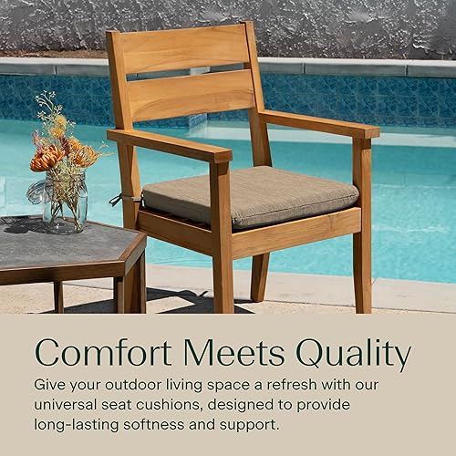 Miniatura 2 de Honeycomb Cojines de asiento universales de abedul sólido texturizado para interiores y exteriores relleno de fibra reciclada, resistentes a la