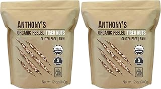 Anthony's Organic Peeled Tiger Nuts, 12 oz, Raw, Gluten Free, Non GMO, Paleo Friendly (Pack of 2)