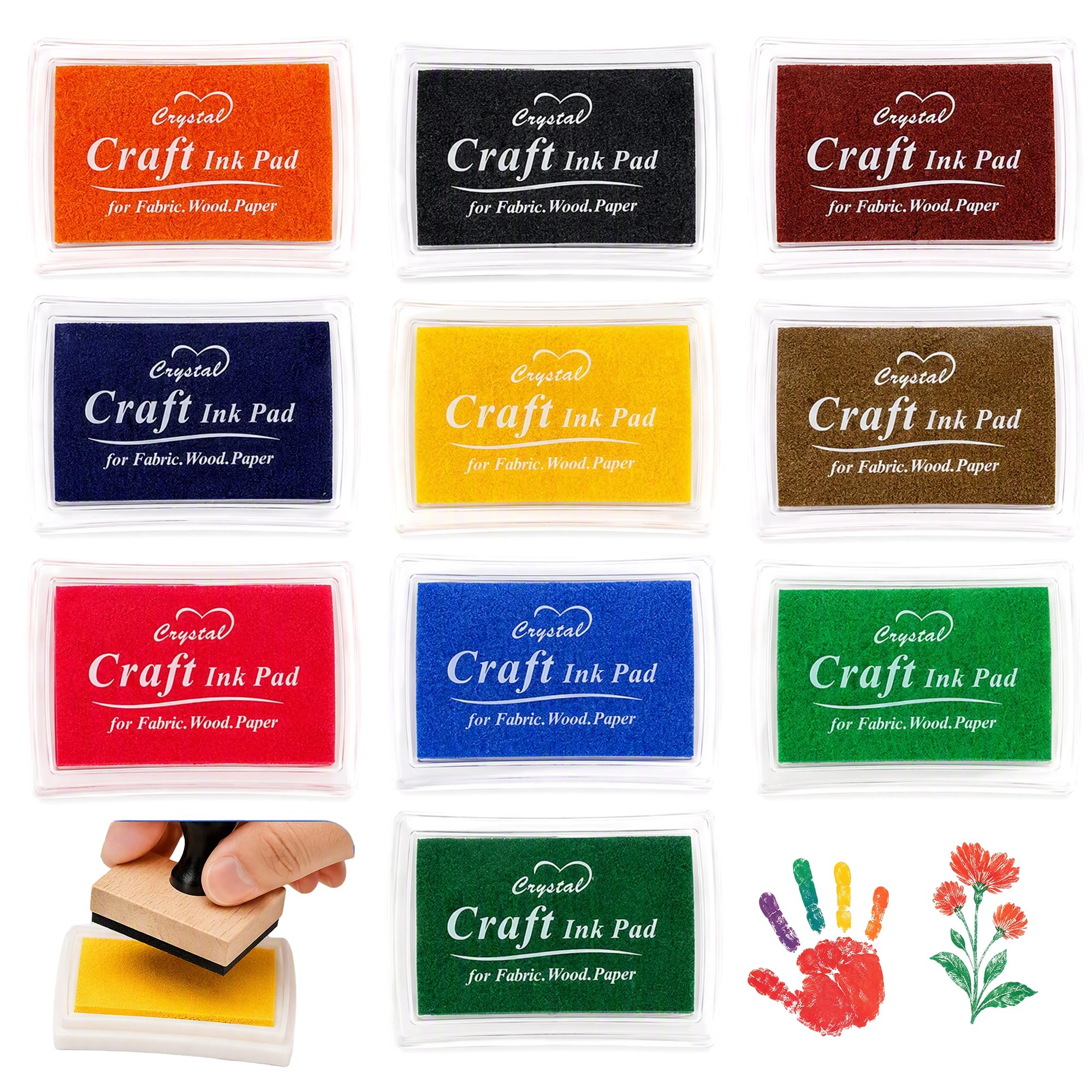 10pcs Colourful Ink Pads for Stamping Craft Projects and DIY