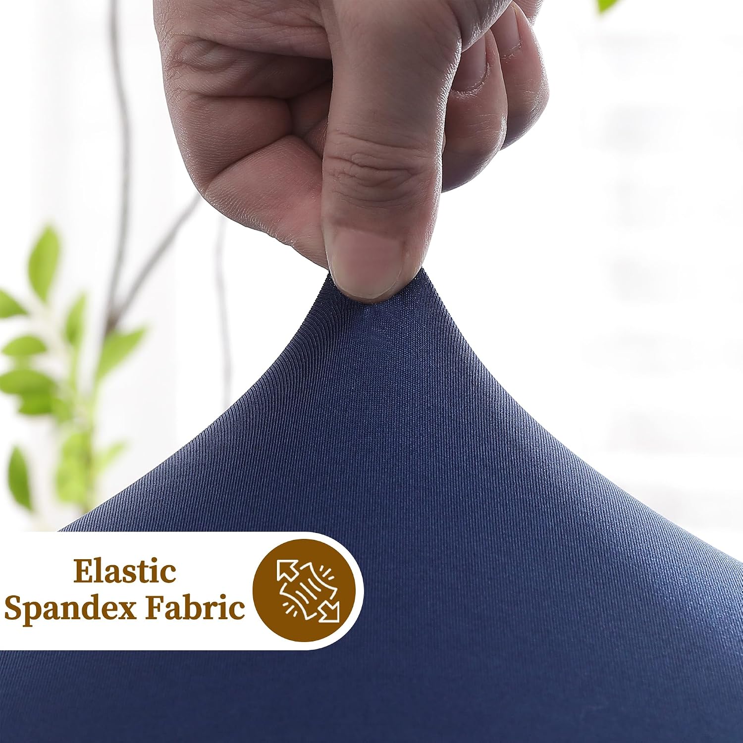 Round Elastic Fitted Tablecloth for 45"-56" Tables, Navy