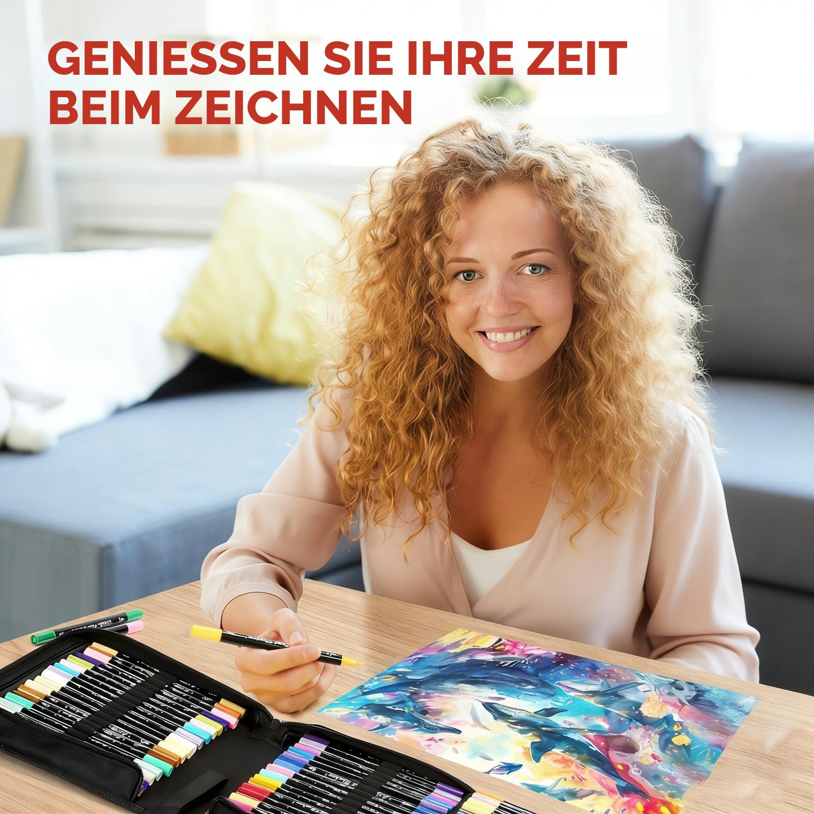 Acrylfarben-Marker, 120 Farben, Doppelspitze, Acrylstifte mit Pinsel und feiner Spitze für Steinmalerei, Glas, Holz, Keramik, Leinwand, Stein, lebendige Farben, ideal für Künstler, Bastler