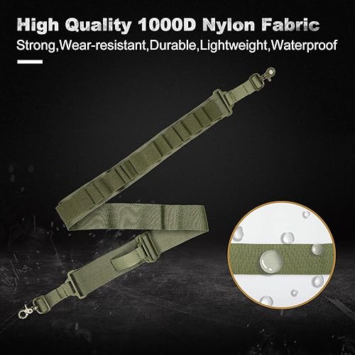 Miniatura 4 de Escopeta de 15 agujeros, cabestrillo de dos puntos, calibre 1220, bandolier, ajustable, elástico, nailon, accesorio QD