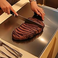 OTAVILEM Large Stainless Steel Cutting Board 19.7x15.7in - Kitchen Chopping Kneading Mat for Meat, Veggies, Bread & Baking