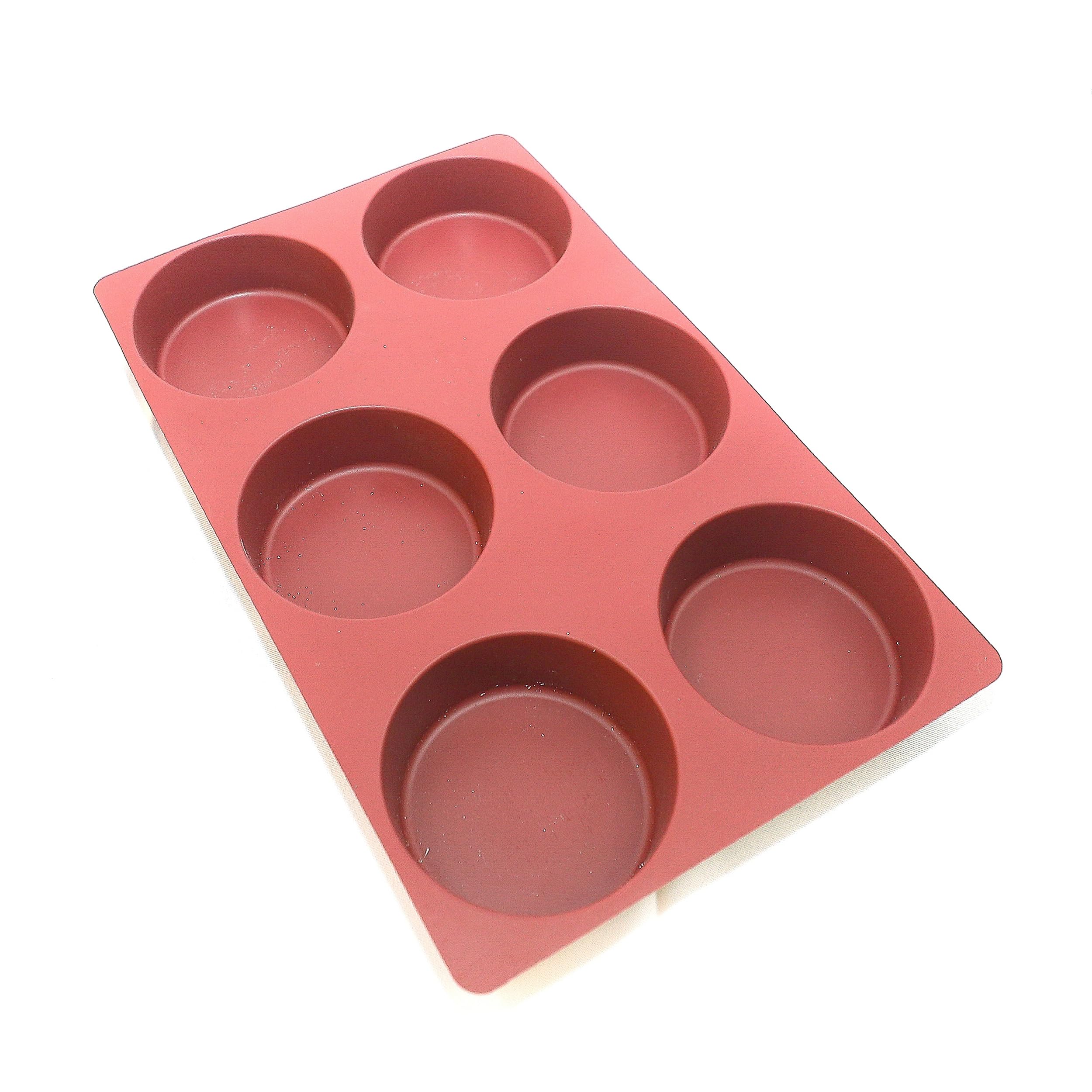 Maé Innovation Moule silicone 40x30cm - 6 cylindres ø10x3,5cm - Antiadhésif - 100% Premium - Made in France