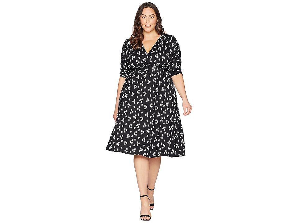 

Kiyonna Gabriella Dress (Retro Dot Floral) Women's Dress
