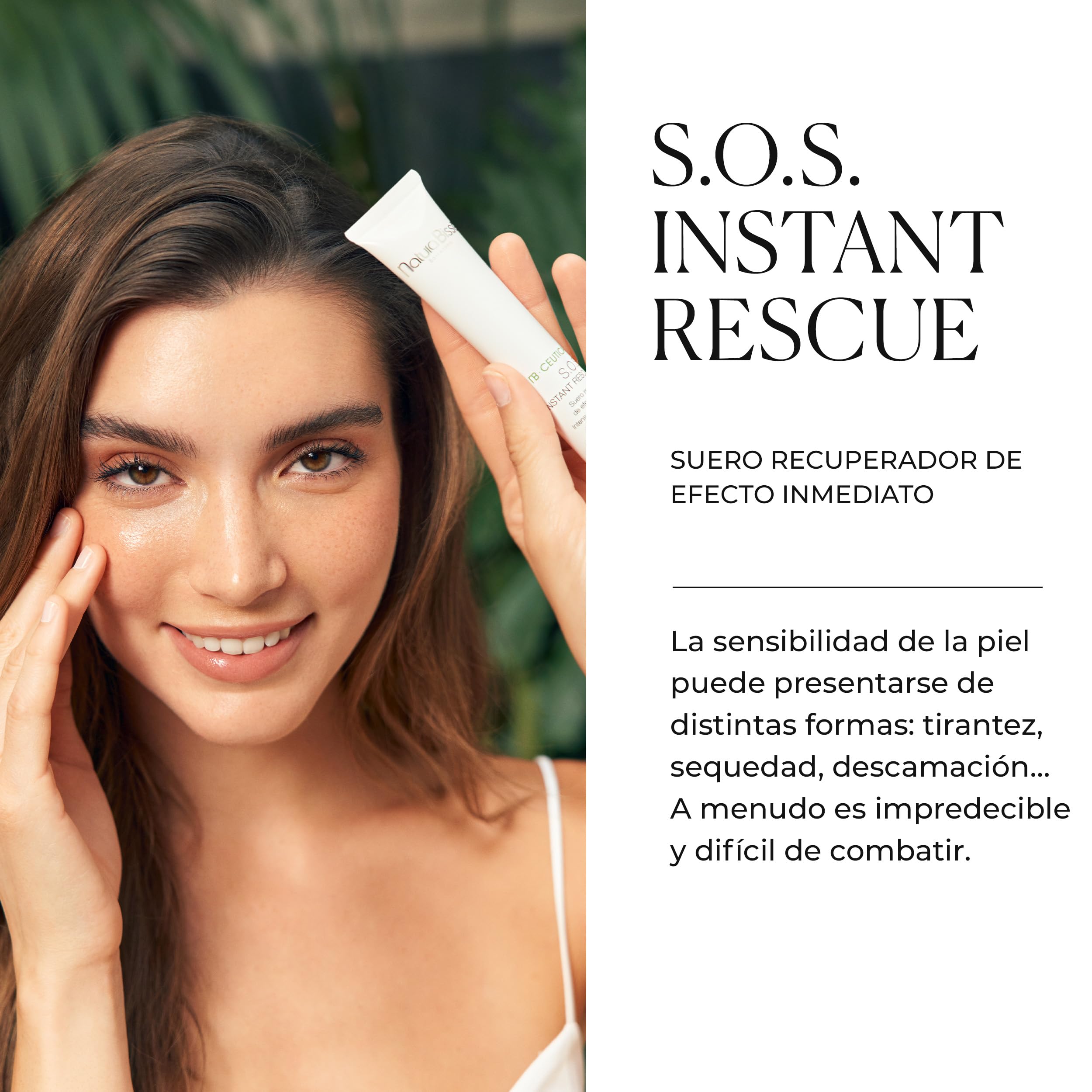 Natura Bissé S.O.S. Instant Rescue | Sérum Facial Recuperador de Efecto Inmediato para Pieles Sensibles y Sensibilizadas con Phytocután, Árnica Montana y Aloe Vera | 30 ml