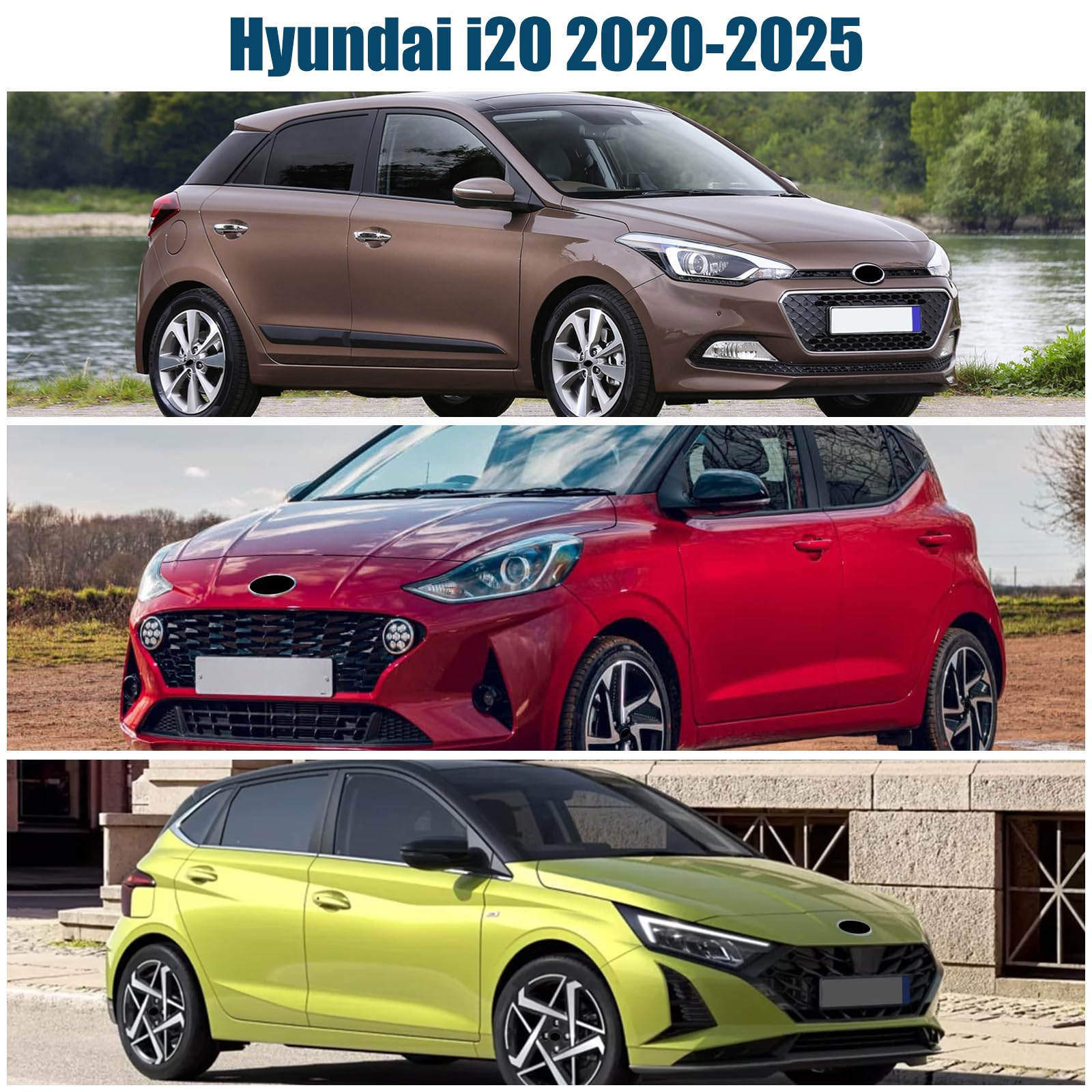 Parasol de Ventana Delantera de Coche Repuesto para Hyundai i20 2020-2024, Parasol para Parabrisas de Coche en el Interior Plegable, Protección UV Reflectante contra el Polvo