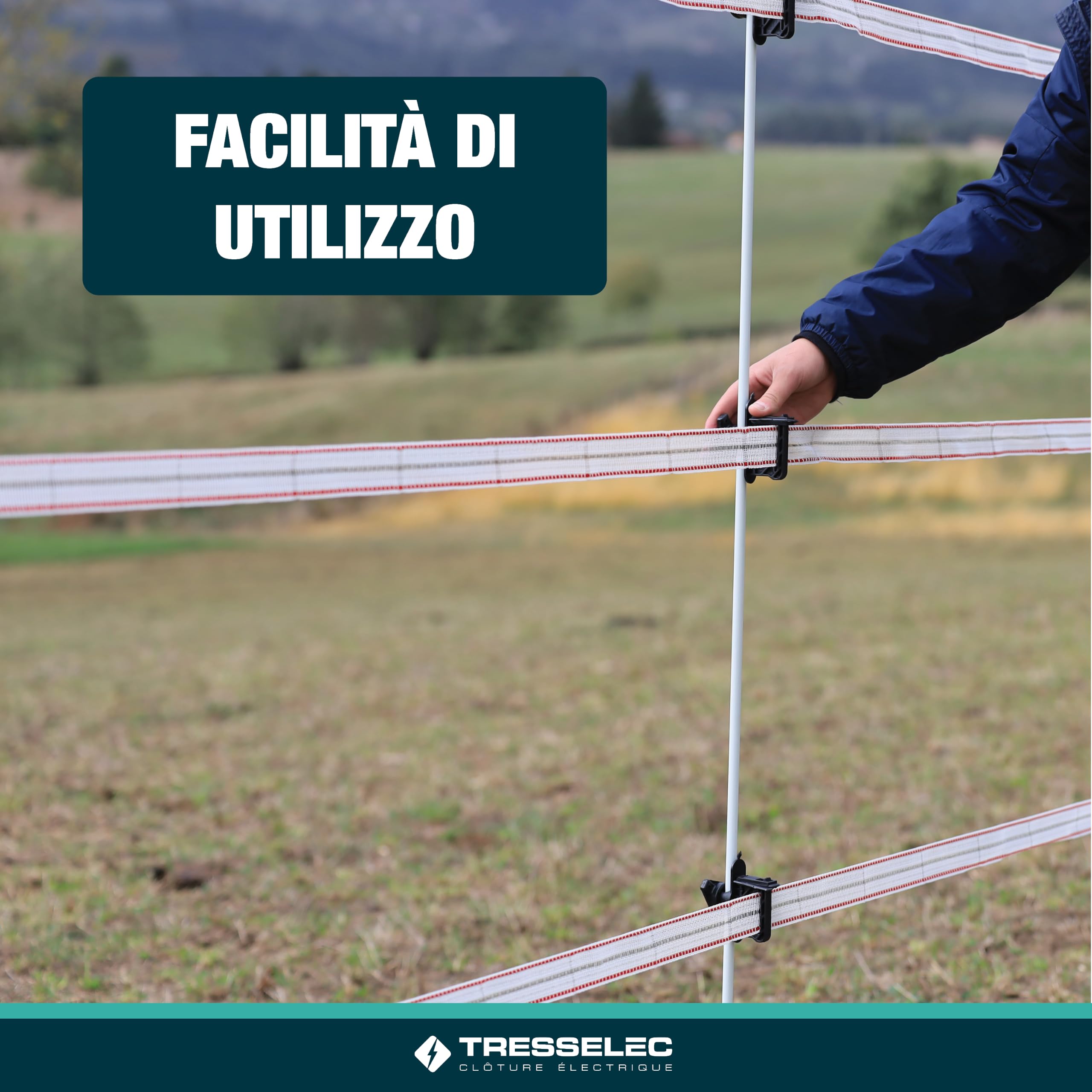 Picchetti in fibra di vetro (set di 30) per recinzioni elettriche - Forniti senza accessori - Bianco - 160 cm - Ø 10 mm - Molto resistente - Compatibile con isolatori multi-supporto