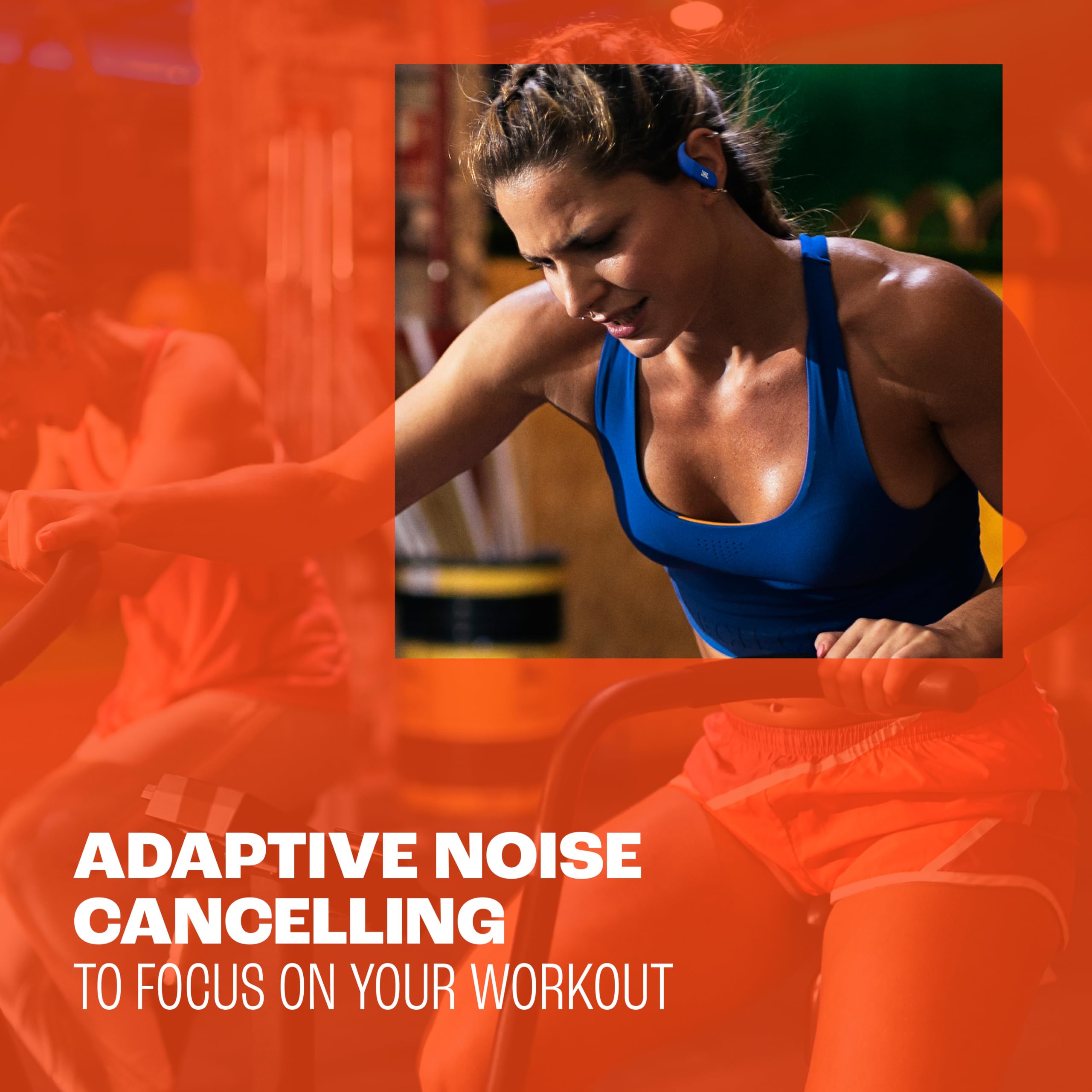 JBL Endurance Peak 4, Sportowe Słuchawki Bezprzewodowe In-Ear, Niebieskie | True Wireless, Bluetooth, Redukcją Hałasu, Bateria 48 h, TwistLock, Wodoodporne i Pyłoszczelne (IP68), JBL Pure Bass
