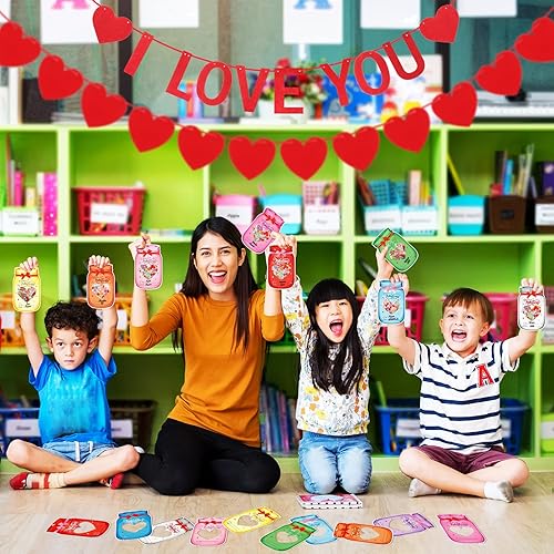 Miniatura 7 de Juego de 60 tarjetas de regalo para el día de San Valentín tarjetas de intercambio para tarjetas de regalo de San Valentín para escuela aula fiesta