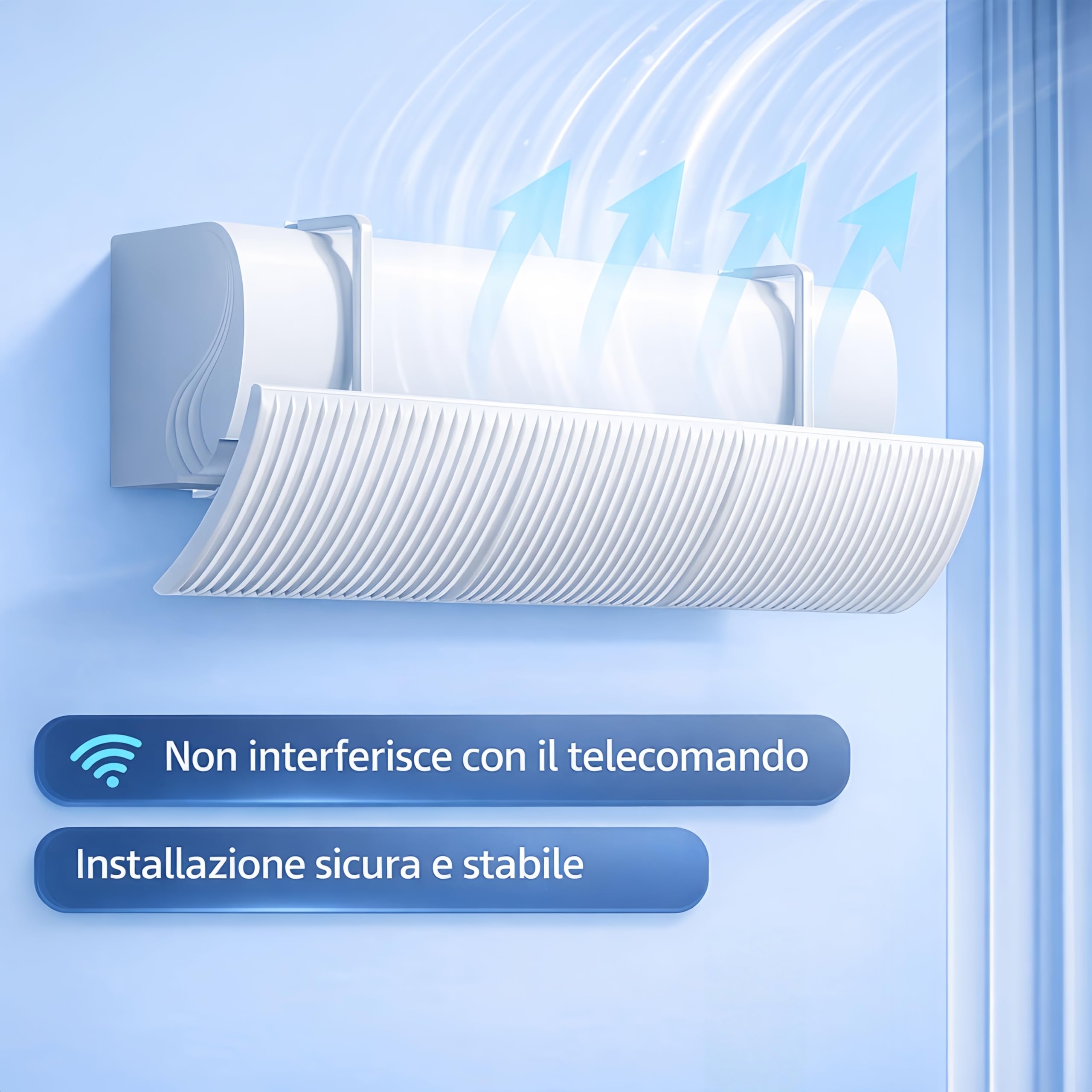 Deflettore Condizionatore, Deflettore Condizionatore Universale del vento Anti Diretto Blowing, Regolabile Deflettore Aria Condizionata, Pannello Deviatore Aria Condizionatore per Casa/Ufficio BANJEKT