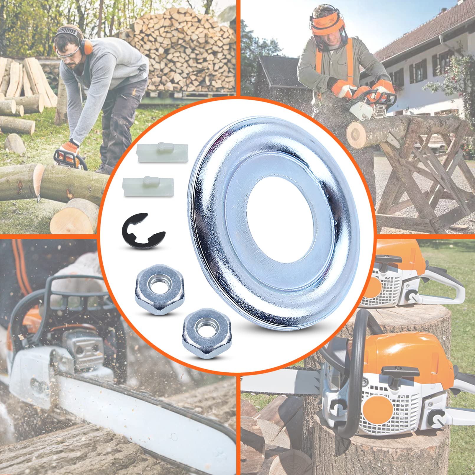 6-Pack Chainsaw Bar & Chain Retainer Nut Strip For Stihl MS240, MS260, MS290, MS310, MS390