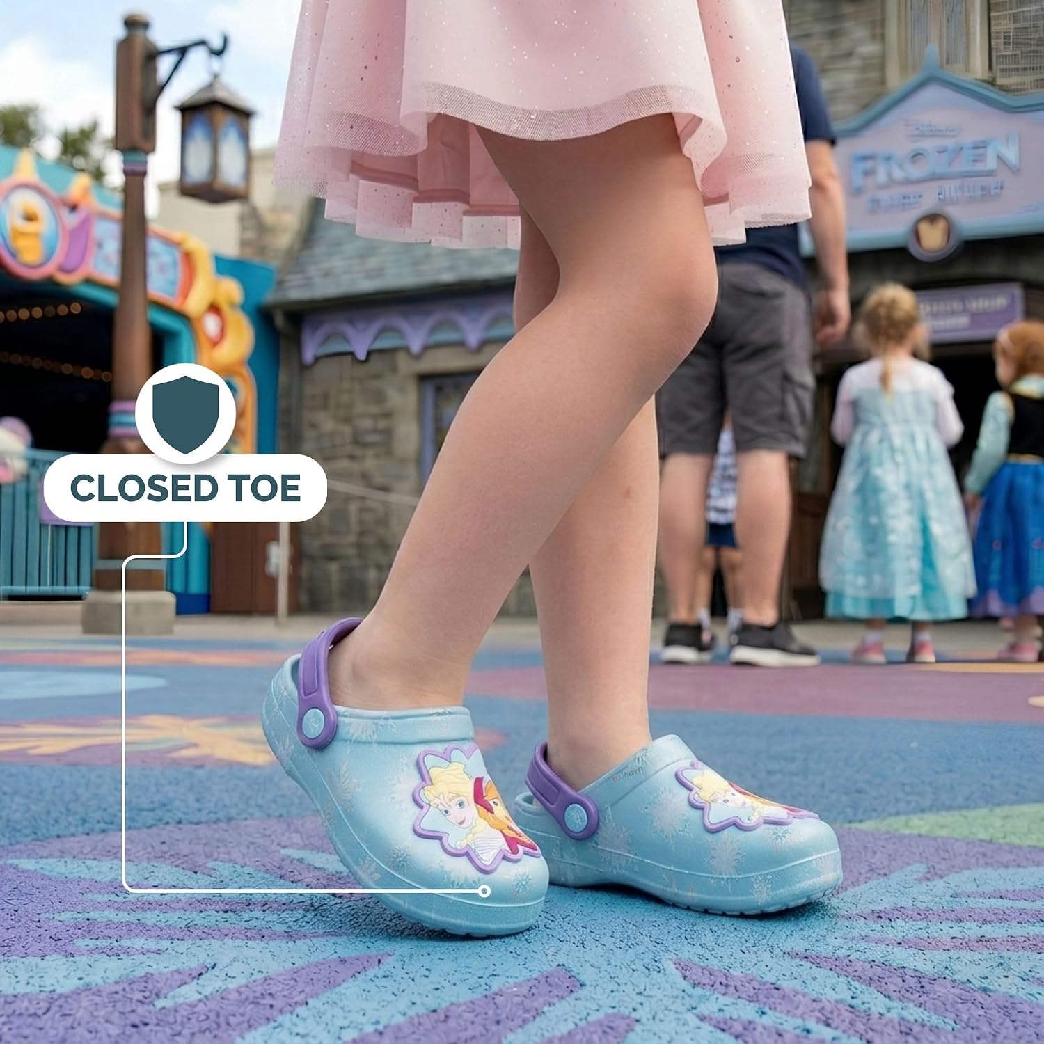 Josmo Kids Minnie Mouse Stitch Frozen Sesame Street Clog Sandal Waterproof Slip-On Slides for Girls Size 3-4 Infant 5-10 Toddler 11-12 Little Kid image 2