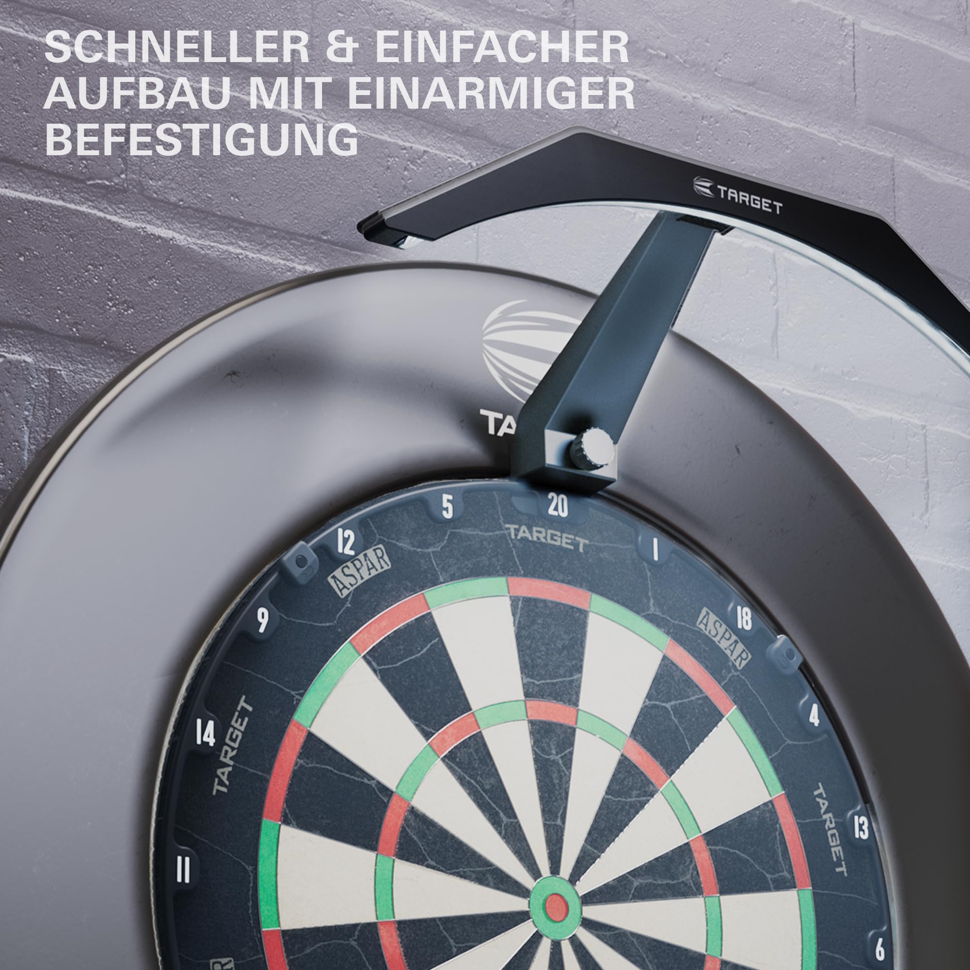 Target Darts LED-Dartboard-Beleuchtung – Dartbeleuchtung für das gesamte Board | Extra langes 3 m Kabel | Sicherer Halt für alle Dartboards | Einfache Montage | Professionelles Dartzubehör
