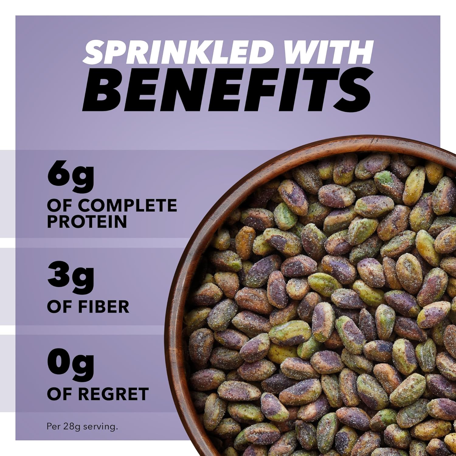 Wonderful Pistachios No Shells, Sea Salt & Pepper Flavored Nuts, 11 Ounce Resealable Bag, Protein Snacks, Gluten Free, Healthy Snack