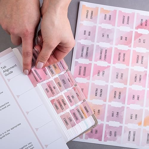 Miniatura 4 de DiverseBee Pestañas laminadas de la Biblia (letra grande, fácil de leer), suministros de diario de la Biblia, pestañas de libro de la Biblia, regalo