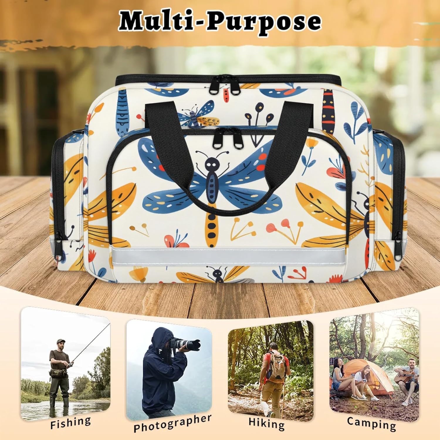 First Aid Bags Empty, Tiny Dragonfly Emergency Bag First Aid Kit Multiple Compartment Kit Carrier On Call Trauma Bag for Paramedics Emergency Medical Supplies Kit