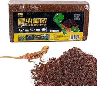 Substrato Réptil,fibra coco para cama cascoco | fibra coco Acessórios naturais do habitat da tartaruga para tartarugas, sapos, animais escavadores Aferzov