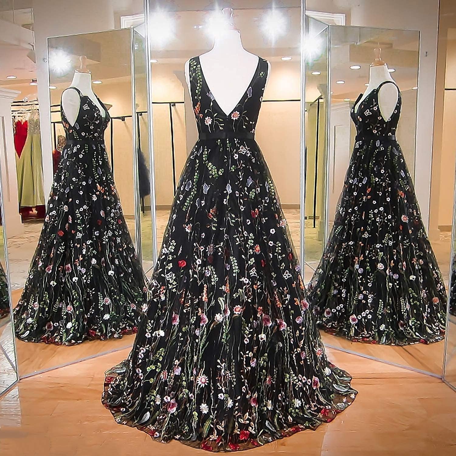 Women's Embroidered Prom Dress Formal Evening Gown V241