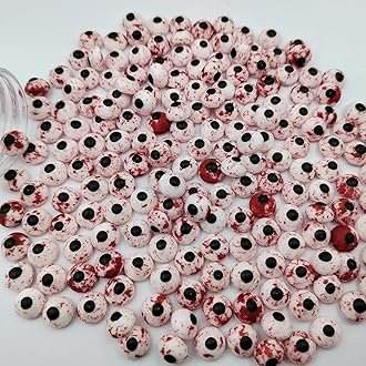 1 Bottle Candy Eyes Bloody Red Eyeballs Cake Cupcake Toppers Edible Eyes for Decorating - Halloween, Christmas, Easter, and Edible Art Project Candy Decorations