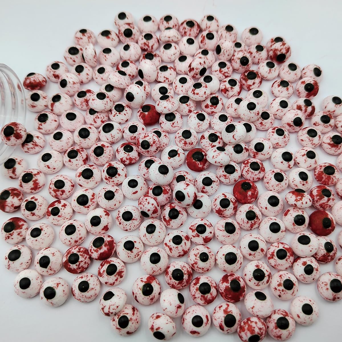 1 Bottle Candy Eyes Bloody Red Eyeballs Cake Cupcake Toppers Edible Eyes for Decorating - Halloween, Christmas, Easter, and Edible Art Project Candy Decorations