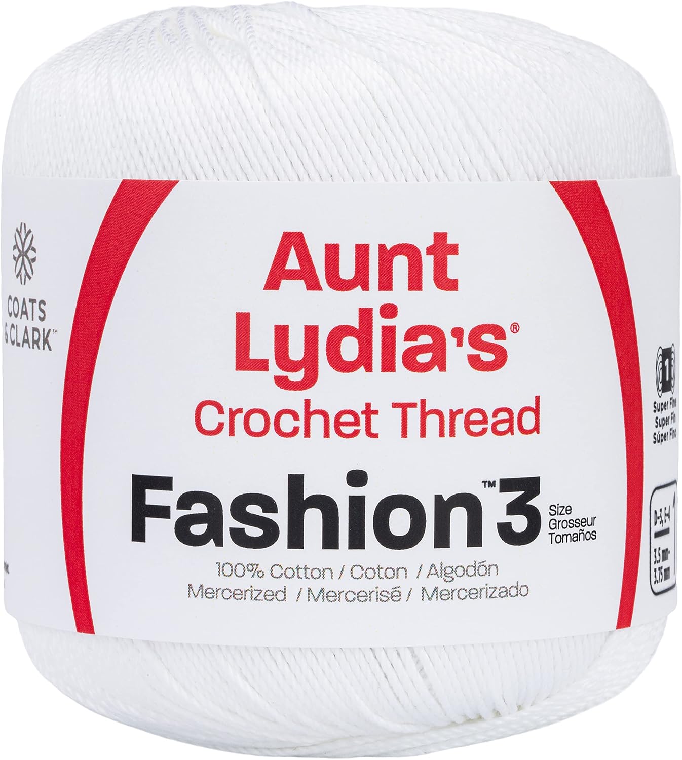Red Heart Fashion Crochet Thread, White