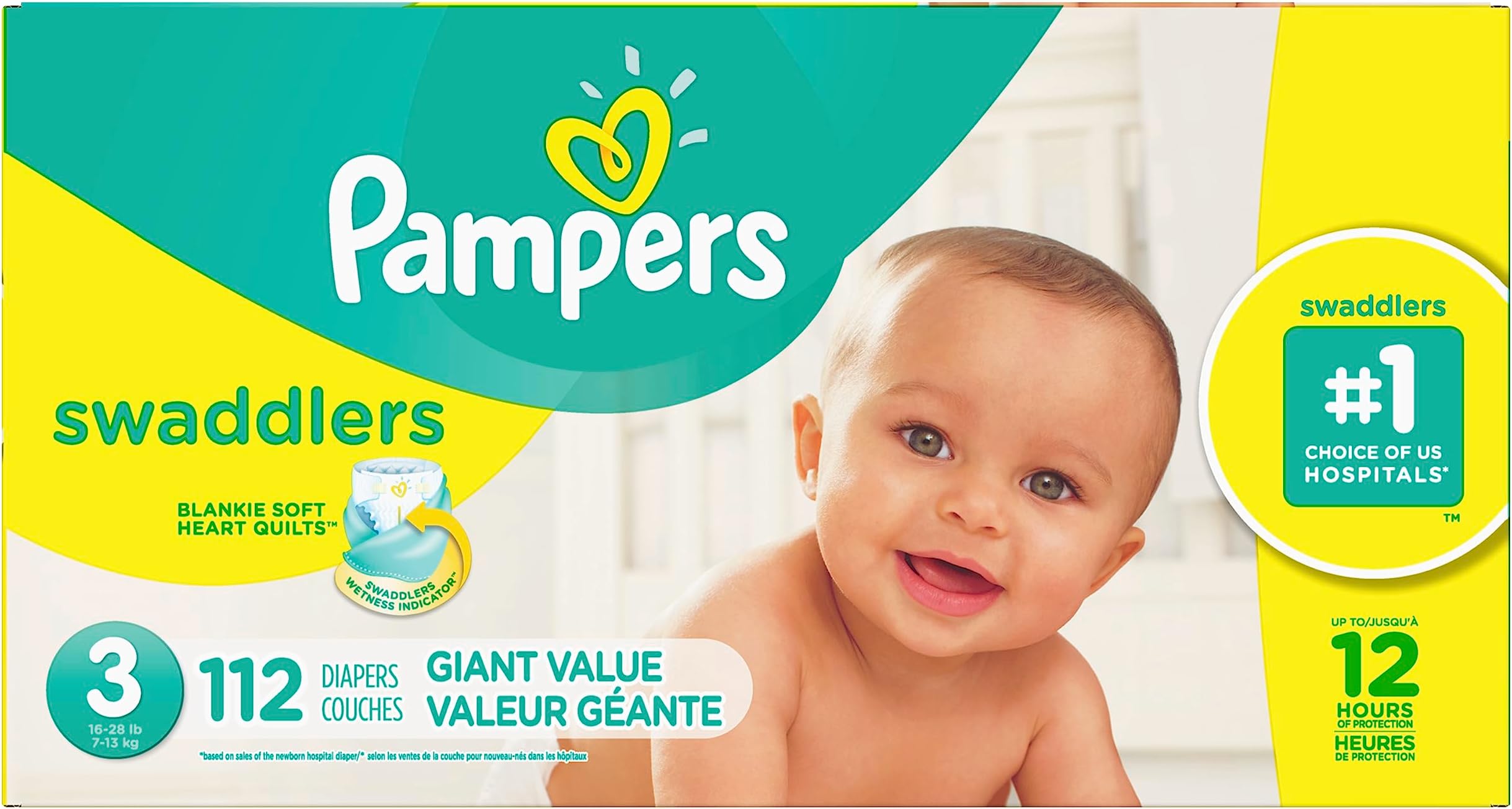 Pampers Overnight - Pañales Etapa 3, 66 Piezas. Para bebés de 7 a 13 kg