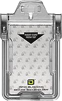 Vista 1 de Identity Stronghold Tarjetero seguro con bloqueo RFID para 1 tarjeta - Tarjetero de identificación de plástico duro resistente - Moldeado
