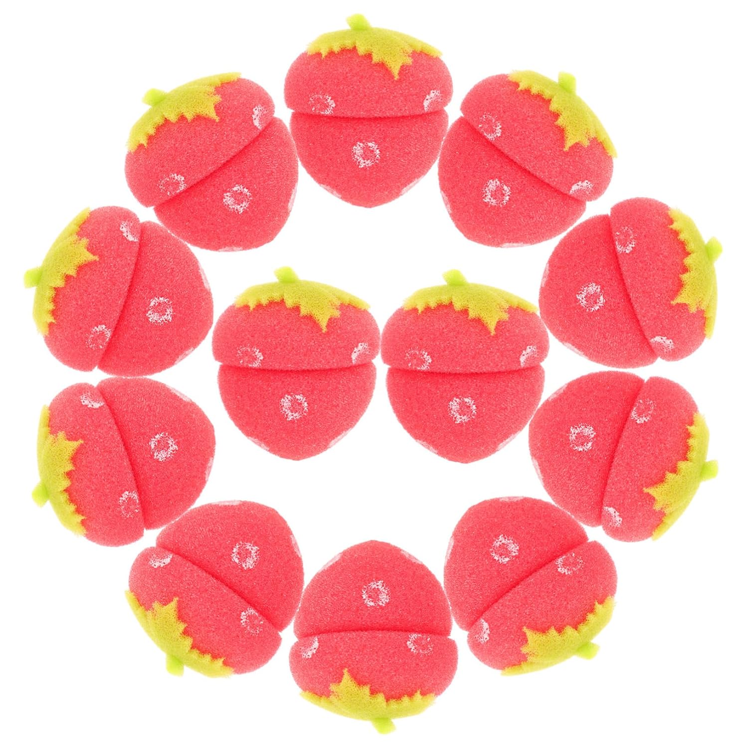 FOMIYES 3pcs Foam Hair Rollers Strawberry Hair Rollers