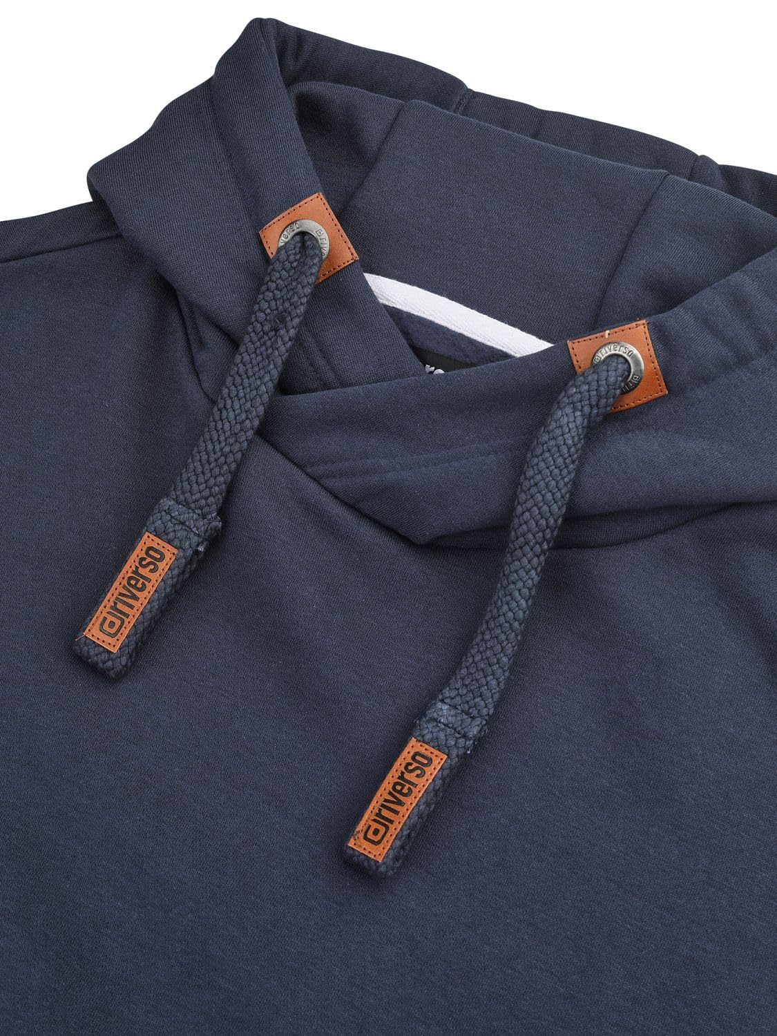 riverso – Sudadera con Capucha para Hombre RIVNiklas Sudadera con Capucha Bolsillo Canguro Cuello Cruzado Regular Monocolor Algodón Gris Marrón Verde Rojo Azul Negro S M L XL 2XL 3XL 4XL 5XL