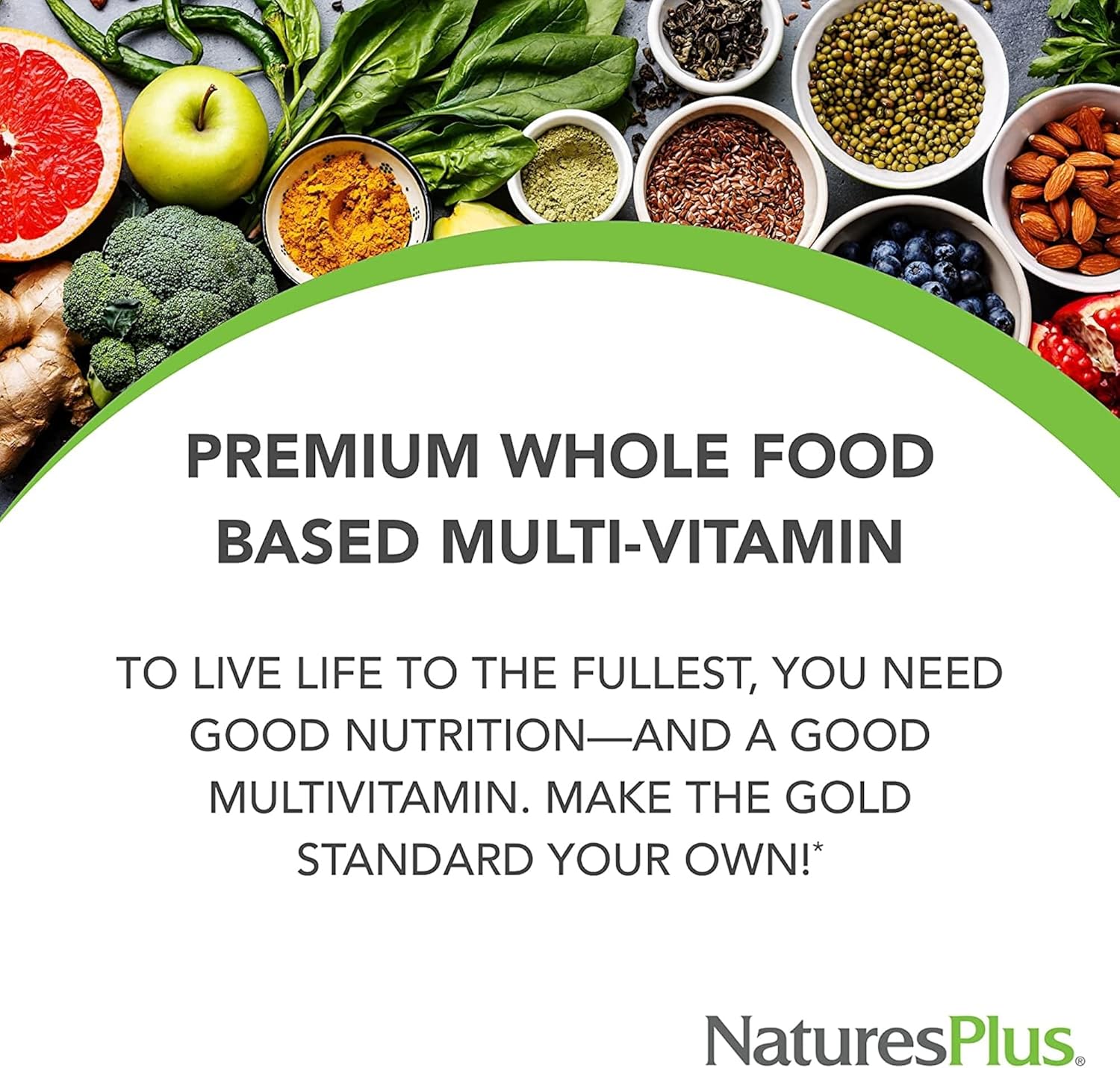 NaturesPlus Source of Life GOLD Multivitamin - 180 Mini-Tabs - With Vitamins D3, B12 & K2 - Blood, Bone & Immune Support - Vegetarian & Gluten Free - 30 Servings