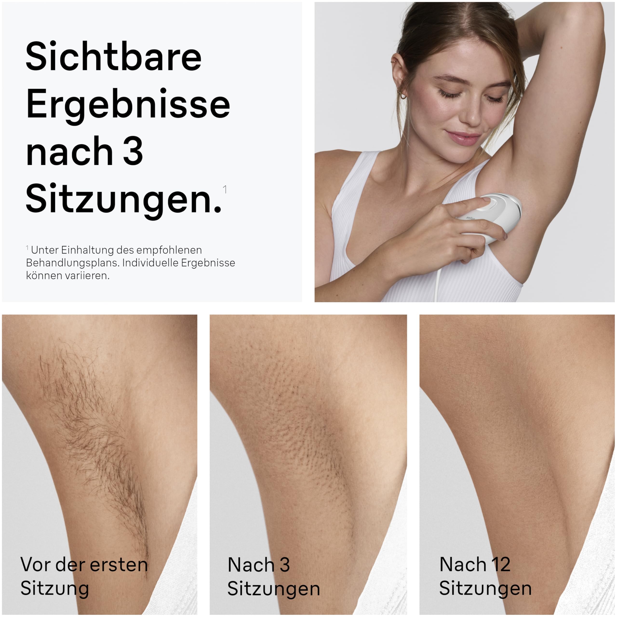 Braun Silk·expert Mini PL1104 IPL Haarentfernung Weiß Dauerhafte Haarentfernung