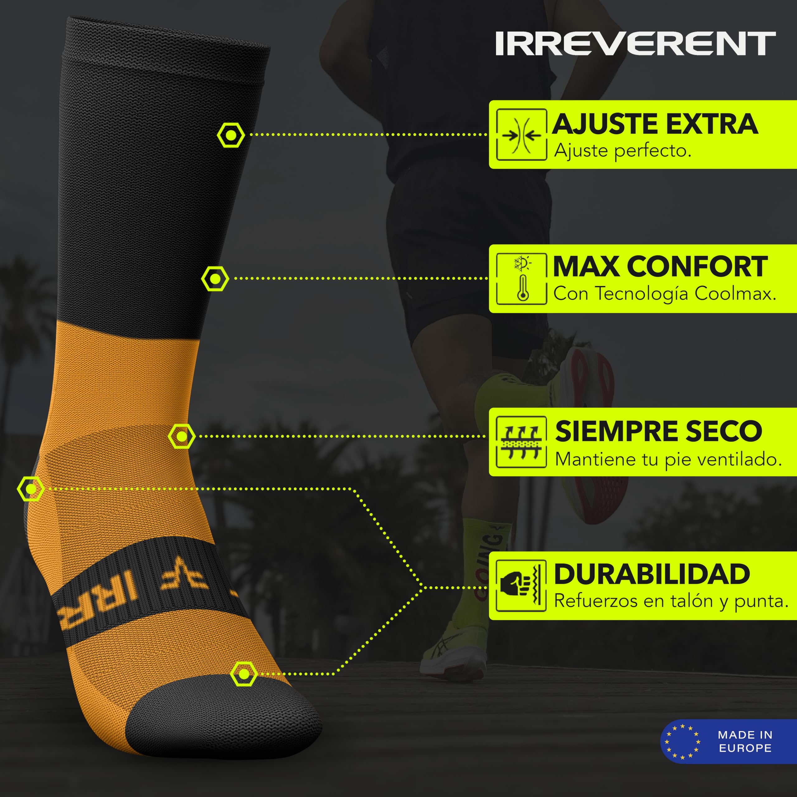 Pack 3 Calcetines Running Hombre Mujer Antiampollas Deportivos