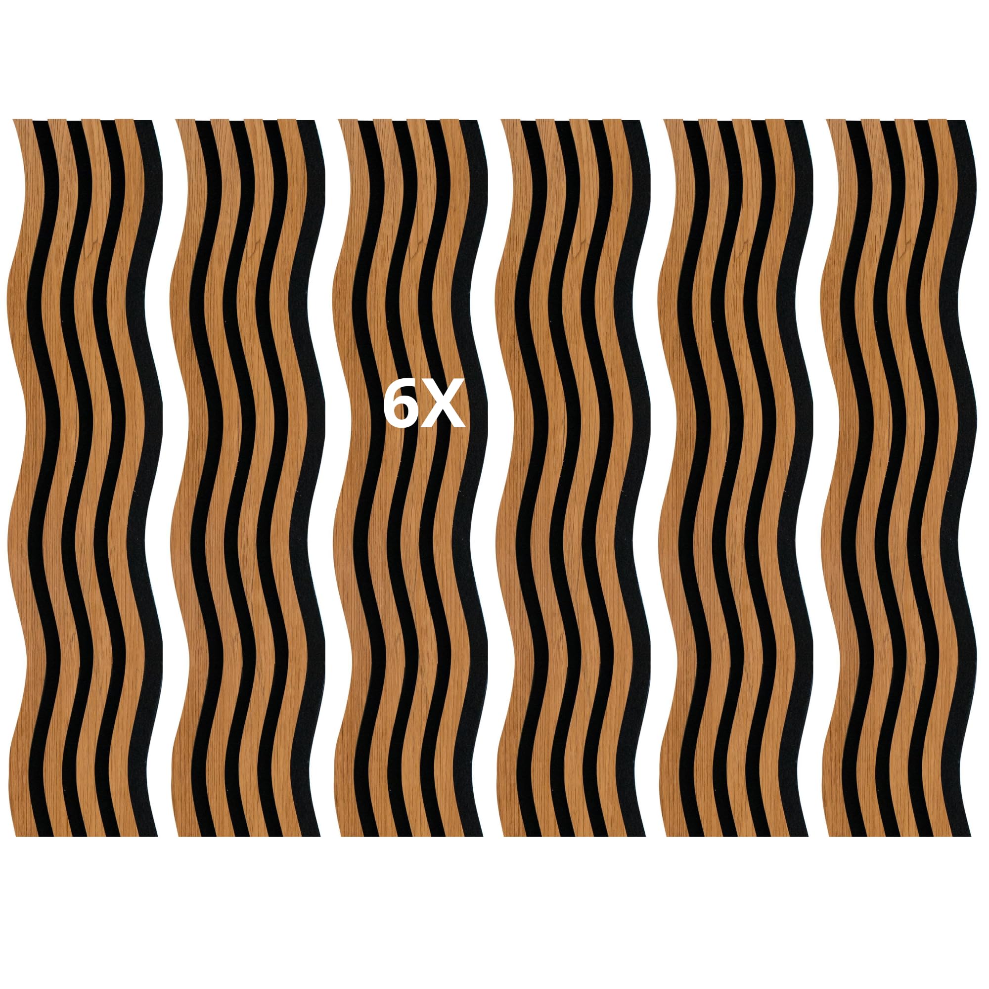 Juego de 6 paneles de efecto de láminas para revestimiento de pared y techo, de polímero, plástico, interior y exterior, 21 x 150 x 2400 mm, encastre lateral, recortables, rígidos, decorativos, tipo