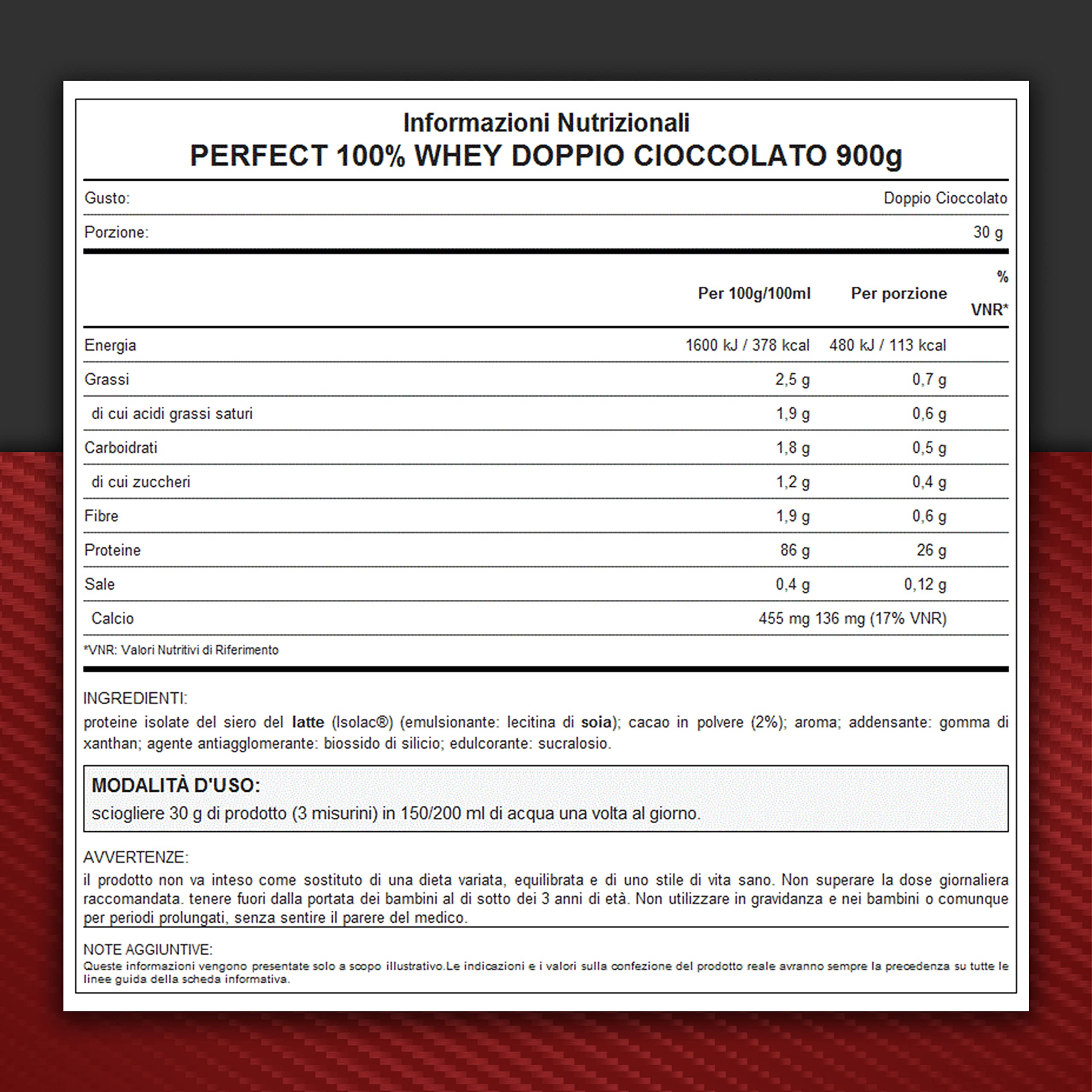 WHY SPORT PERFECT 100% WHEY - Proteine Whey - Proteine Isolate - Proteine in Polvere con Aminoacidi Essenziali per la Massa Muscolare - Gusto Doppio Cioccolato - 900 gr