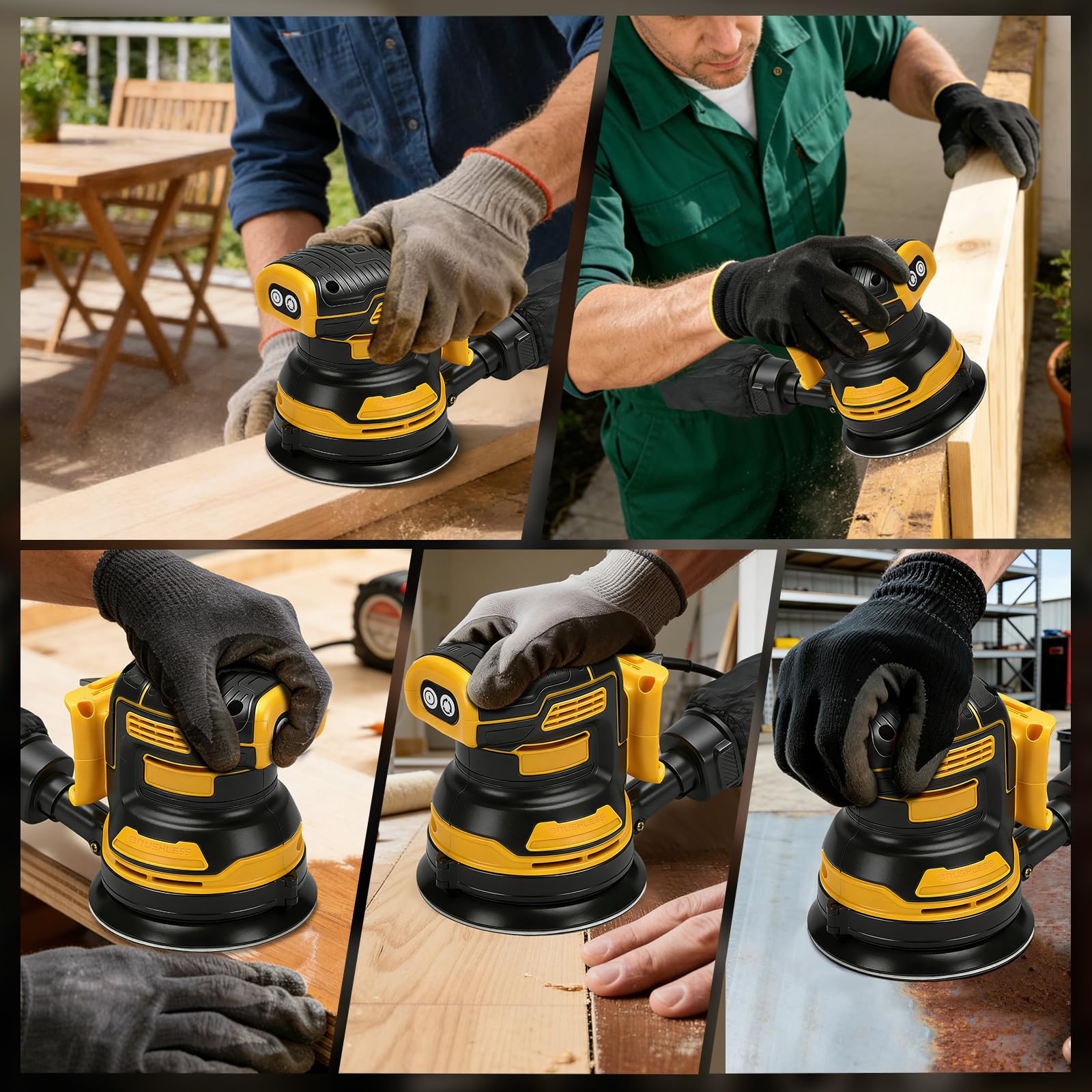 Lijadora Orbital Inalámbrica 125 mm para Dewalt 20V (sin Batería)